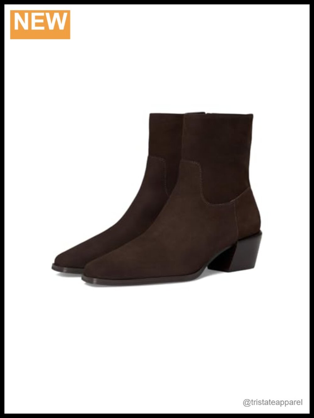Women's Suede Chelsea Ankle Boots Block Heel Slip-On Fall Booties